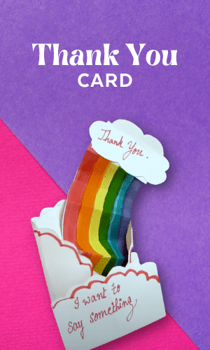 1 Minute Craft: Rainbow Greeting Card